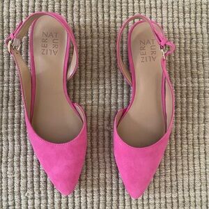 NWOT Naturalizer Banks Hot Pink Suede Flats